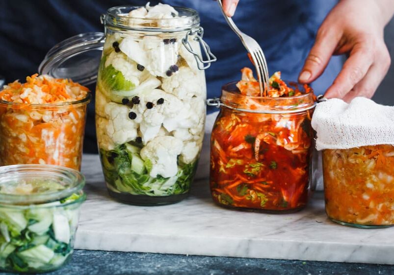 kimchi and sauerkraut