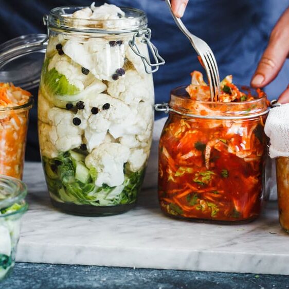 kimchi and sauerkraut